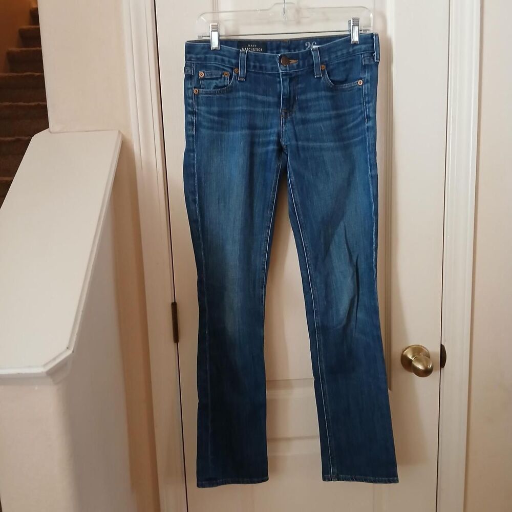 J.Crew Matchstick Classic Slim Straight Leg Low Rise Jeans 26 Short Staple Basic